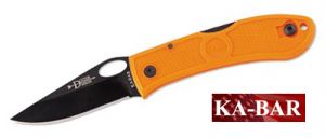 **Kabar Dozier Folding Hunter Knife Thumb Notch - Orange - KabarKnives