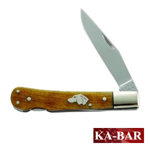 **Kabar Dogs Head Lockback Rams Horn Handle Folder Knife - KaBarKnives