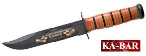 **Kabar 110th Anniversary USMC Knife - Straight Edge with Leather Sheath