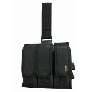 **Triple Drop-Leg Magazine Pouch - Black - UTG Leapers