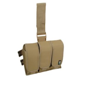 **Triple Drop-Leg Magazine Pouch - Tan - UTG Leapers