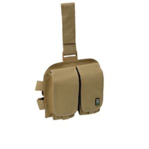 UTG Double Drop-Leg Mag Pouch - Tan - Leapers