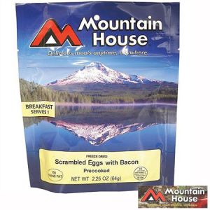 **Scrambled Eggs with Bacon Single Serving Pack Mountain House Food