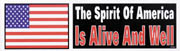 **Spirit Of America Is Alive and Well - American Flag - Bumper Sticker