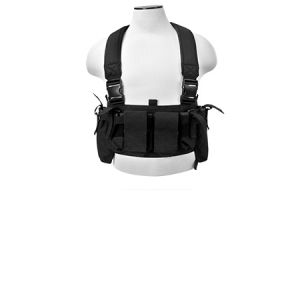 **Ultimate Chest Rig with AR Rifle Magazine Pouches - Black - NcSTAR