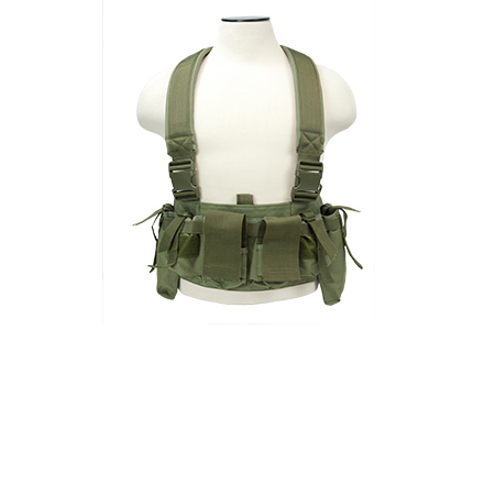 **Ultimate Chest Rig with AR Rifle Magazine Pouches - OD Green - NcSTAR ...