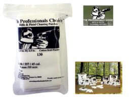 Gun Cleaning Patches 2.5x2.5 - 130 Pack Professionals Choice