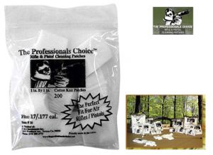 Gun Cleaning Patches .17 .177 caliber 200 Pack - Professionals Choice