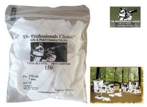 Gun Cleaning Patches .270 caliber 7mm 150 Pack - Professionals Choice