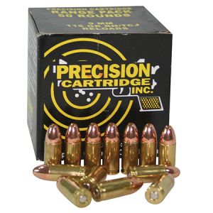 **9MM Luger 115 Grain RN TCJ Ammo - 50 Rounds - Precision Cartridge Ammo