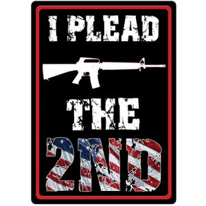 **I Plead The 2nd Sign - 12x17 Tin Warning Sign - Rivers Edge