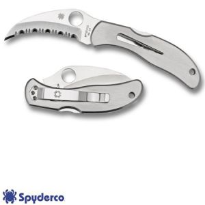 **Spyderco Harpy Folding Knife Folder Stainless Steel Serrated Spyderco