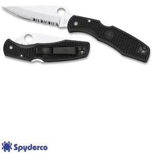 **Endura 4 Lightweight Combo Edge Black Handle Knife - Spyderco Knives