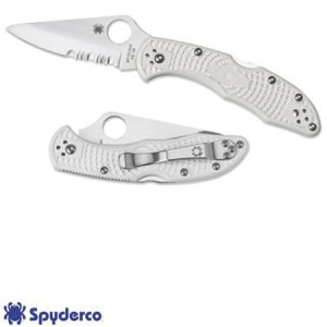 **Delica 4 Lightweight ComboEdge Stainless Steel Knife-Spyderco Knives