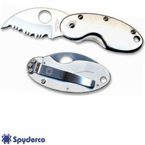 **Cricket SpyderEdge Serrated Stainless Folding Knife - Spyderco Knives