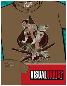 **Aces High Pinup Girl T-shirt - Visual Unrest