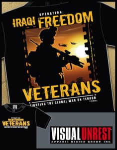 **Iraqi Freedom Veterans T-shirt - Visual Unrest