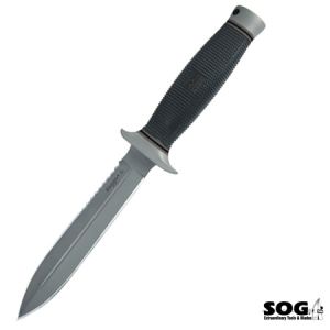 **Daggert 2 Knife - Satin Polished Fixed Blade Kydex Sheath-SOG Knives