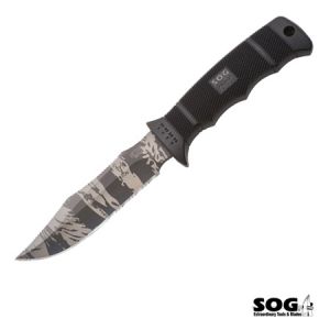 **Seal Pup Elite Knife TigerStripe Partially Serrated Blade - SOG Knives