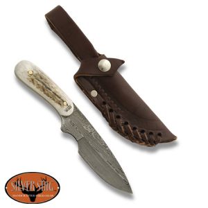 **Field Slab Knife with Deer Elk Antler Horn Handle - SilverStagKnives