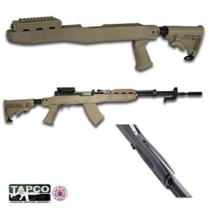 **SKS Gun Stock with Blade Bayonet Cut - Dark Earth - Intrafuse by Tapco