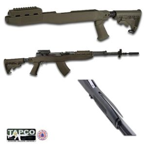 **SKS Intrafuse Gun Stock with Blade Bayonet Cut - Olive Drab - Tapco