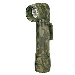 **Angled Head Army Flashlight with Belt Clip - Camo -US Military Style