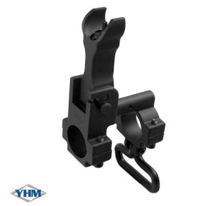 **AR15 Front Flip Sight Gas Block Tower Hooded Bolt Mount - YHM Yankee Hill Machine