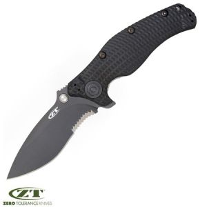 **Patrol Knife Folder Black - Half Serrated Edge - Zero Tolerance Knives